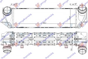 Ψυγειο Intercooler 2.0 Βενζινη (495x150x100) Bmw Series 5 (F10/11) 10-13 - 160006240