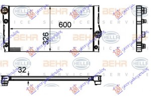 Ψυγειο Νερου 3.0535i/HYBRID Βενζινη (& GT/F07) (600x326x32) (MAHLE Behr Premium LINE) Bmw Series 5 (F10/11) 10-13 - 160006300