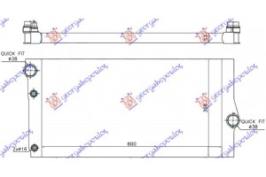 Ψυγειο Νερου Για ΌΛΑ Πετρελαιο (& GT/F07) (600x310x32) Bmw Series 5 (F10/11) 10-13 - 160006320