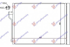 Ψυγειο A/C Βενζινη (59,5x48) Τυπου Valeo (& GT/F07) Bmw Series 5 (F10/11) 10-13 - 160006400
