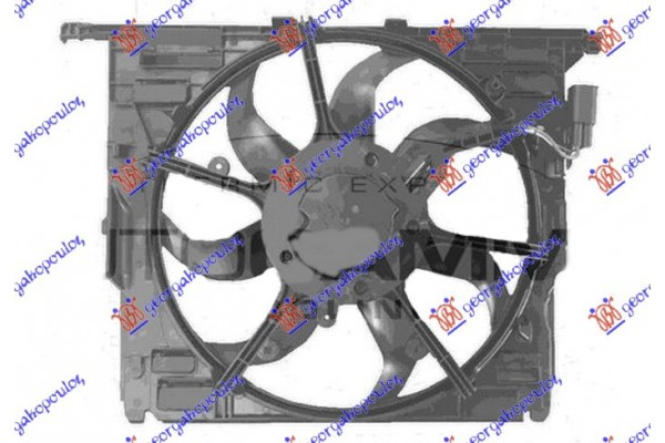 Βεντιλατερ Ψυγειου Νερου Κομπλε 3.0 Benzinh - 3.0 Πετρελαιο (485mm) (600W) (3pin) Bmw Series 7 (F01/02) 12-15 - 158106450