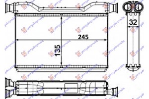 Ψυγειο Καλοριφερ (BR) (135x245x32) Bmw Series 5 (F10/11) 10-13 - 160006500