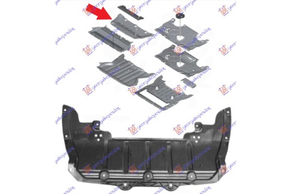 Ποδια Μηχανης Πισω Πλαστικη (AWD) Bmw Series 5 (G30/G31) 16-20 - 160200855