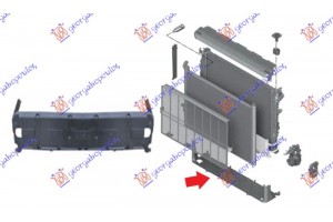 Καλυμμα Ψυγειου Πλαστικο Κατω Bmw Series 5 (G30/G31) 16-20 - 160200885