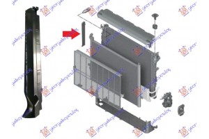 Καλυμμα Ψυγειου Πλαστικο Καθετο Δεξια Bmw Series 5 (G30/G31) 16-20 - 160200896
