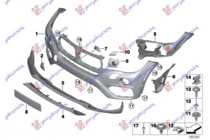 Προφυλακτηρας Εμπρος Βαφομενος (ΜΕ Pdc & ΠΙΤΣ.& ΚΑΜΕΡΑ) Bmw X6 (F16) 14-19 - 162103370