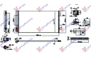 Ψυγειο A/C 1.4 Multiar Βενζινη - 1.6 Crd Πετρελαιο (660x348x16) Jeep Compass 16-22 - 176106400
