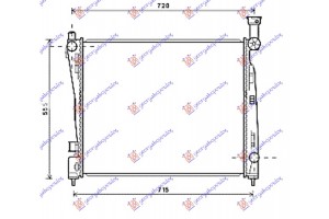 Ψυγειο 3,6i 24V Vvt (36,7x51,5x16) Αυτομ Jeep Grand Cherokee 11-14 - 177006300