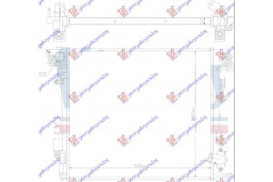 Ψυγειο Νερου ΒΕΝΖΙΝΗ-ΠΕΤΡΕΛΑΙΟ (560x500x27) Jeep Wrangler 18- - 178906300