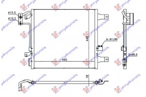 Ψυγειο A/C 3.6-3.8i Βενζινη 2.8 Crd Πετρελαιο Αυτοματο -12 (470x450x18) Jeep Wrangler 2/4D 07-18 - 179006400