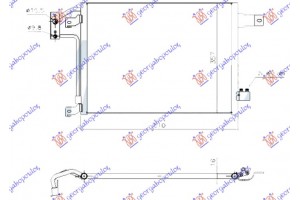 Ψυγειο A/C 3.6-3.8i Βενζινη 2.8 Crd Πετρελαιο Μηχανικο -12 (470x350x16) Jeep Wrangler 2/4D 07-18 - 179006410