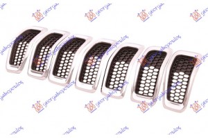 Μασκα Κομπλε Μαυρη Με Χρωμιο Πλαισιο (ΣΕΤ 7 ΤΕΜ.) Jeep Cherokee 14-19 - 180004540