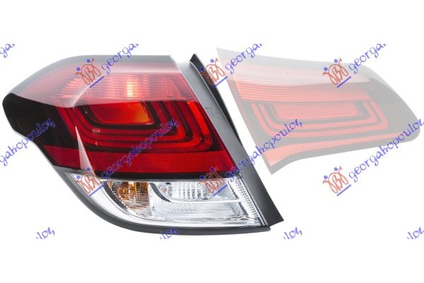 Φανος Πισω Εξω 15- (HELLA) Αριστερα Citroen C4 11-20 - 197005822