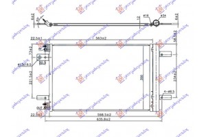 Ψυγειο A/C Βενζινη - Πετρελαιο (525x335x12) Citroen JUMPY/SPACE Tourer 16- - 033506400