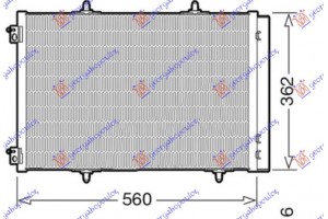 Ψυγειο A/C 1.2 Βενζινη - 1.5-1.6 Πετρελαιο (540x362) (4 ΒΑΣΕΙΣ) Citroen C3 16- - 195206430