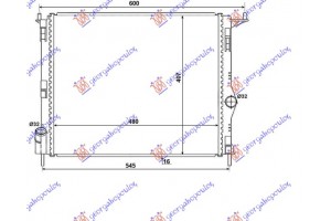 Ψυγειο Βενζινη - A/C (47.7x40.6) (ΠΥΡΟΥΣ ΑΝΩ) Dacia Sandero 08-12 - 015006360