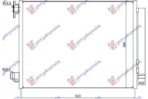 Ψυγειο A/C ΒΕΝ-ΠΕΤ (51x39,7x1,2)12- Τυπου Valeo Dacia LOGAN-MCV 12-16 - 220106400