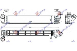 Ψυγειο Intercooler 1.5 Dci -14 (655x105x76) Dacia Duster 10-17 - 222006210
