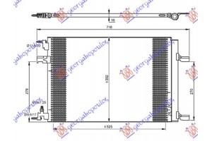 Ψυγειο A/C Βενζινη - Πετρελαιο (520x390x16) Chevrolet Cruze 09-13 - 235006400