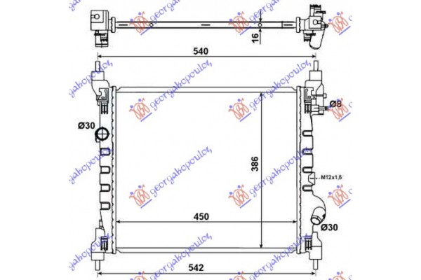 Ψυγειο 1.0-1.2i16V (45x39x17) (KOYO) Chevrolet Spark 13- - 236106305