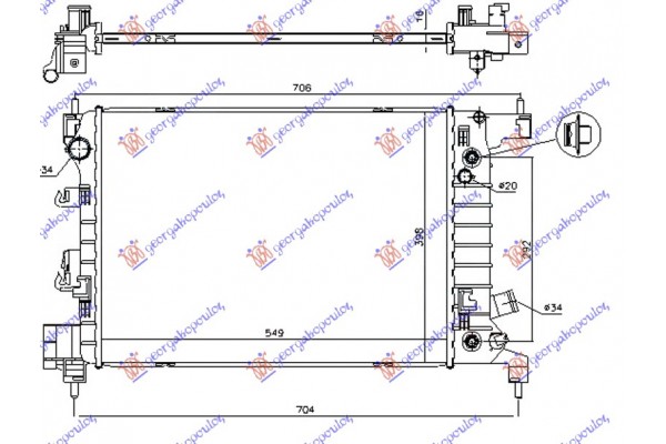 Ψυγειο 1.4i-16V(55x40x1.5)ΑΥΤΟΜΑΤΟ Chevrolet Aveo SDN-H/B 12- - 237006310