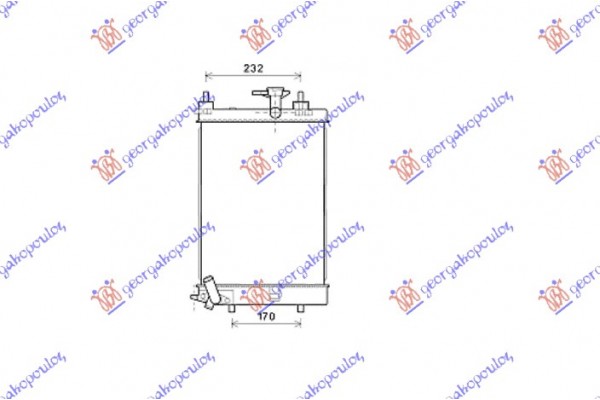 Ψυγειο 1.0i 12V (40x30x1,6) ΜΗΧΑΝ. (KOYO) Daihatsu Cuore 08- - 260206305