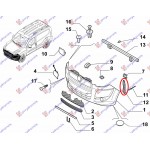 Βαση ΠΡΟΦΥΛ. Εμπρος Πλαινη Πλαστικη Αριστερα Opel Combo (COMBI/CARGO) 12-18 - 601004282