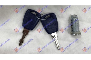 Αφαλος Πορτας (3ΤΕΜ) (1 Αφαλος - 2 ΚΛΕΙΔΙΑ) (ΤΥΠΟΣ Κλειδιου Με Δοντια - ΜΠΛΕ) Fiat Doblo 01-05 - 022807230