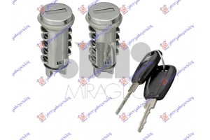 Αφαλος Πορτας (6ΤΕΜ) (2 Αφαλοι - 4 ΚΛΕΙΔΙΑ) (ΤΥΠΟΣ Κλειδιου Με Δοντια - ΜΑΥΡΑ) Fiat Panda New 12- - 295007235