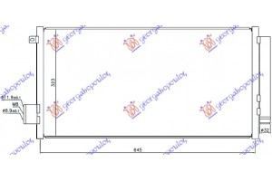 Ψυγειο A/C 0.9 Turbo Βενζινη - 1.3-1.6 Mjtd Πετρελαιο (625x315x16) Fiat Tipo 21- - 300106400