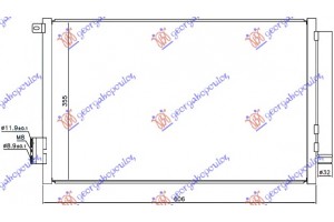 Ψυγειο A/C 1,4i-16V (57x35x16) Fiat 500 L 12-17 - 297006410