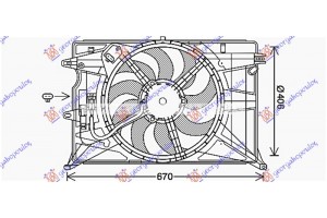 Βεντιλατερ Ψυγειου Νερου Κομπλε Μονο ΒΕΝΖΙΝΗ/ΠΕΤΡΕΛΑΙΟ Jeep Renegade 14-18 - 181006440