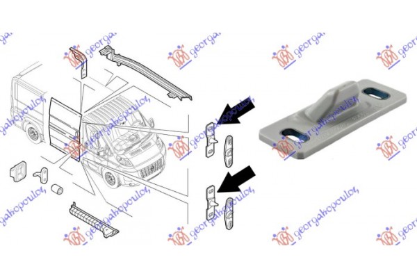 Κλειδαρια Πορτας Συρωμενης (ΚΟΥΜΠΙ ΑΣΦΑΛΙΣΗΣ) Fiat Ducato 14-20 - 299007265
