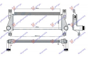 Ψυγειο Intercooler 2.2 Tdci Πετρελαιο (673x200x37) Ford Ranger 12-15 - 315106210