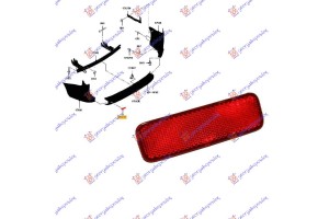 Αντανακλαστικο ΠΡΟΦΥΛ. Πισω (Ε) Δεξια Ford TRANSIT/TOURNEO Connect 13-19 - 317106101