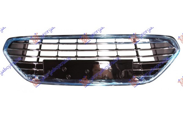 Διχτυ Προφυλακτηρα Εμπρος ΧΡΩΜΙΟ/ΜΑΥΡΟ Γυαλιστερο (ΧΡΩΜΙΟ ΠΛΑΙΣΙΟ) Ford Mondeo 11-14 - 318004810