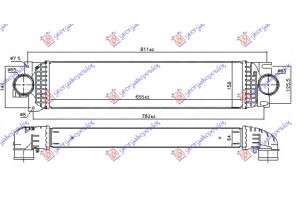 Ψυγειο Intercooler 2.0 Tdci (KIN T8C/T9C) Πετρελαιο (655x158x64) Ford Mondeo 14- - 318106200