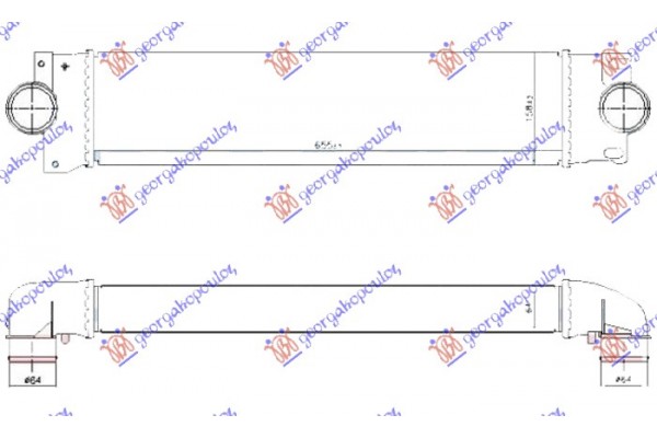 Ψυγειο Intercooler 2.0 Tdci Πετρελαιο (650x160x64) (ΧΩΡΙΣ Τρυπα Για ΑΙΣΘΗΤΗΡΑ) Ford S-MAX 15-19 - 319106210