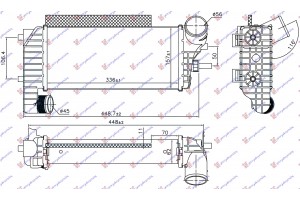 Ψυγειο Intercooler 1.5-1.6 TDCI/ECOnetic (336x157x62) Ford Focus 11-14 - 320006200