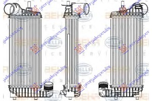Ψυγειο Intercooler 1.5-1.6 TDCI/ECOnetic (336x157x62) (MAHLE Behr Premium LINE) Ford TRANSIT/TOURNEO Connect 13-19 - 317106220