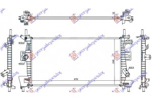 Ψυγειο 1.6i -16VTi +/- Ac (67x37x16)(KOYO) Ford Focus 11-14 - 320006355