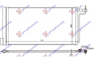 Ψυγειο A/C 1.6 ΒΕΝΖ-2.0 ΠΕΤΡ.(69,5x35,8) Ford Focus 11-14 - 320006410