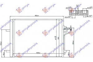Ψυγειο A/C 1,6i-16V-2,0ST-2,0TDCi(58.5x44 Ford Focus 11-14 - 320006420