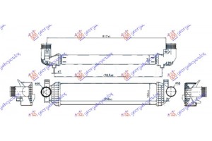 Ψυγειο Intercooler 2.0 Tdci Πετρελαιο (650x160x64) Ford Focus 14-18 - 320106210