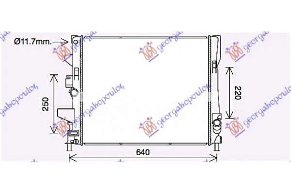 Ψυγειο Νερου 1.0 Ecoboost Aytomato 15- (547x448x26) Ford Focus 14-18 - 320106300