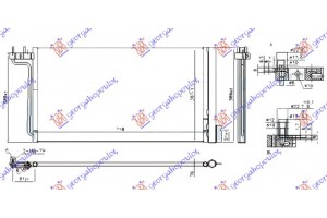 Ψυγειο A/C 1.6-2.0 Benzinh - Ηλεκτρικο (718x384x16) Ford Focus 14-18 - 320106410