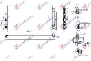 Ψυγειο A/C Βενζινη - Πετρελαιο (690x375x12) Ford Focus 22- - 320306400