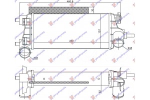 Ψυγειο Intercooler 1.0 Ecoboost (343x157x62) Ford Focus C-MAX 10-14 - 321006240