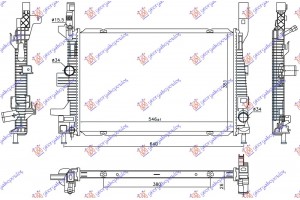 Ψυγειο Νερου 1.5 Tdci Αυτοματο Πετρελαιο (546x351x26) Ford Focus C-MAX 10-14 - 321006350