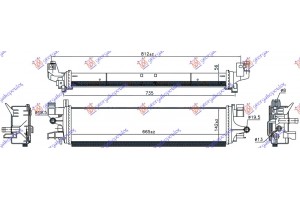 Ψυγειο Βοηθητικο 1.5 Ecoboost (665x142x56) Ford Focus C-MAX 14- - 321106360